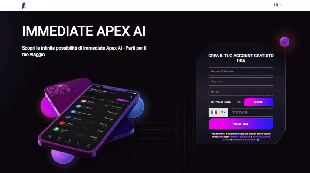 immediate apex ai iscrizione