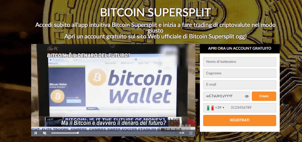 bitcoin supersplit iscrizione