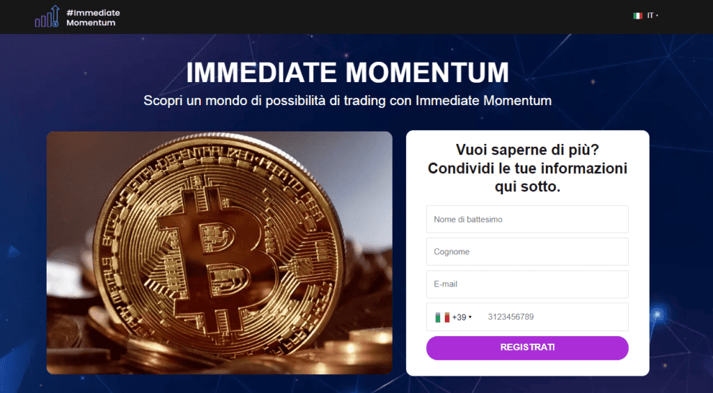 immediate momentum iscrizione