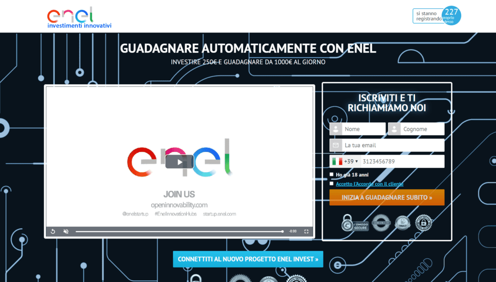 enel invest iscrizione