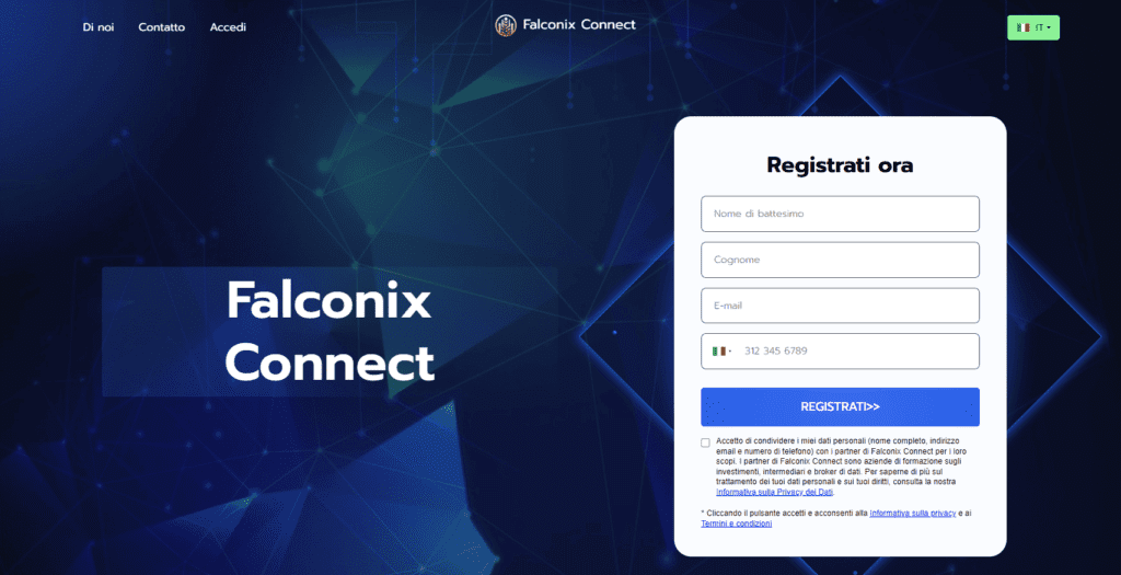 falconix connect iscrizione