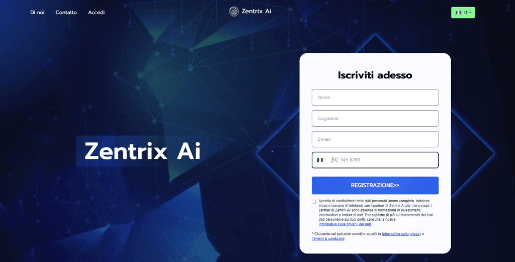 zentrix ai iscrizione