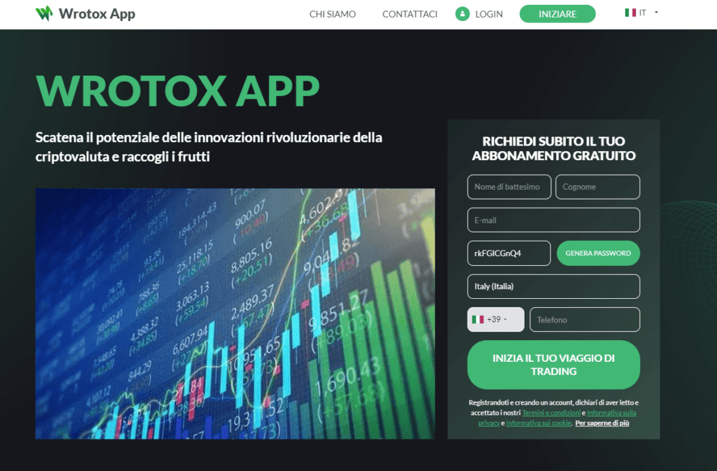 wrotox app iscrizione