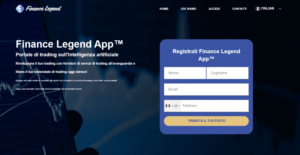 finance legend iscrizione