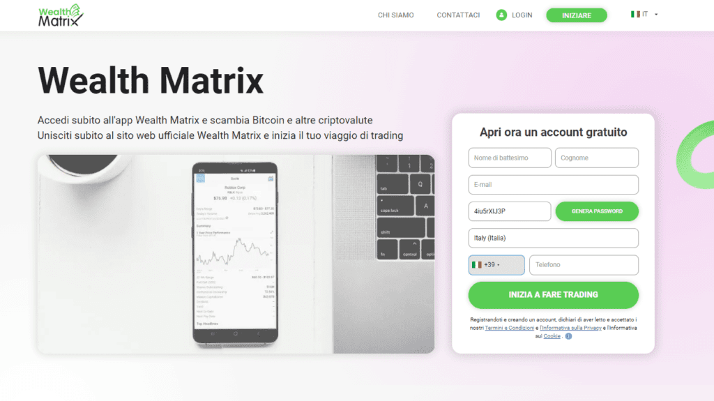 wealth matrix iscrizione