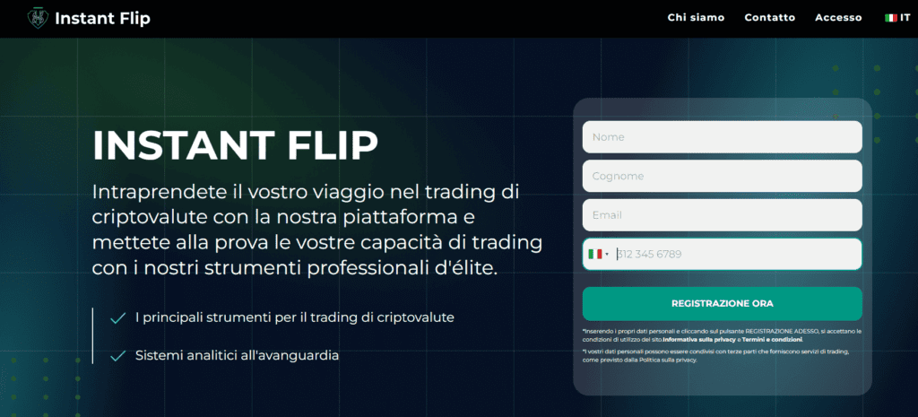 instant flip iscrizione