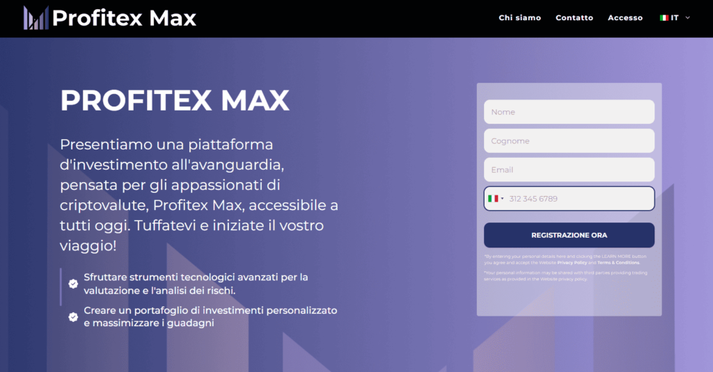 profitex max iscrizione