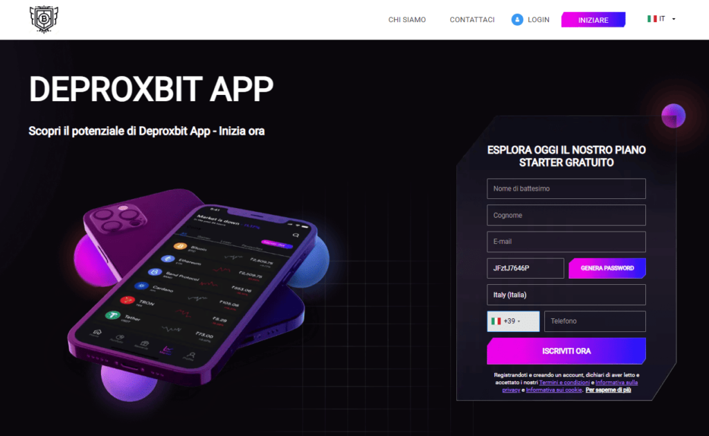 deproxbit app iscrizione