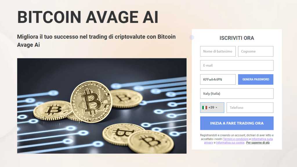 bitcoin avage iscrizione