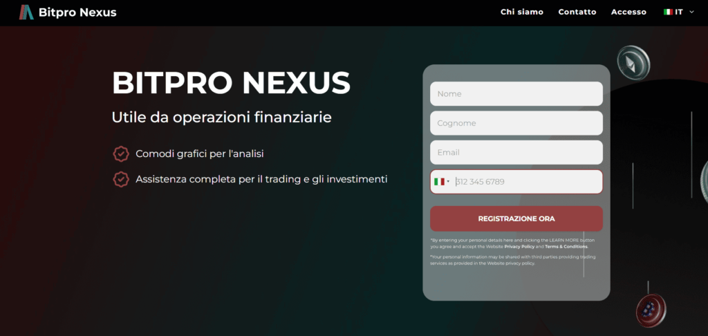 bitpro nexus iscrizione