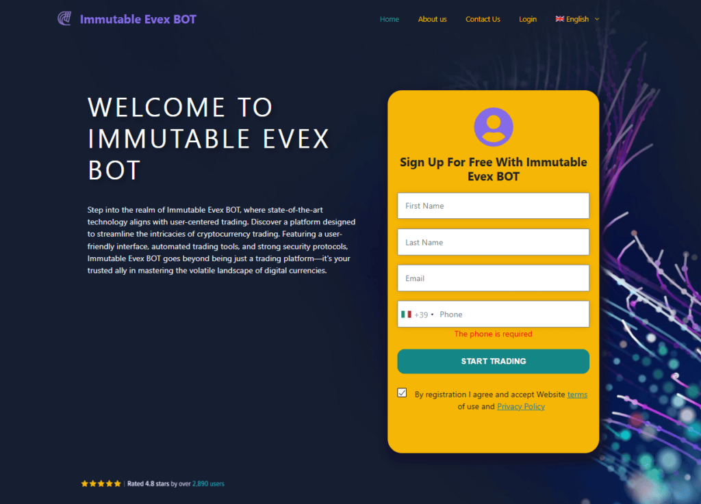 immutable evex bot iscrizione