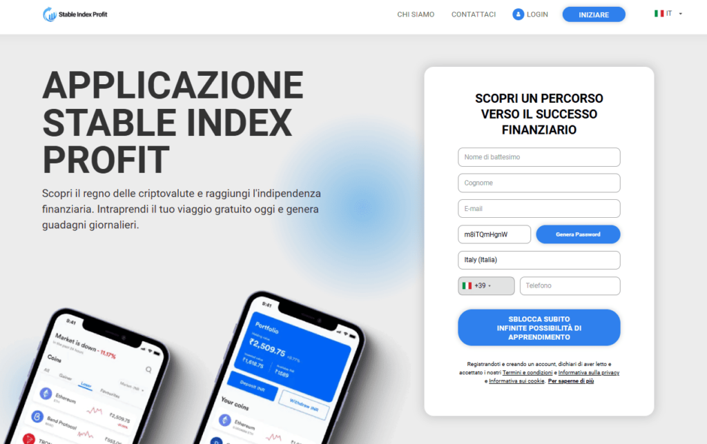 stable index profit iscrizione