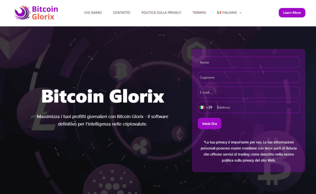 bitcoin glorix iscrizione