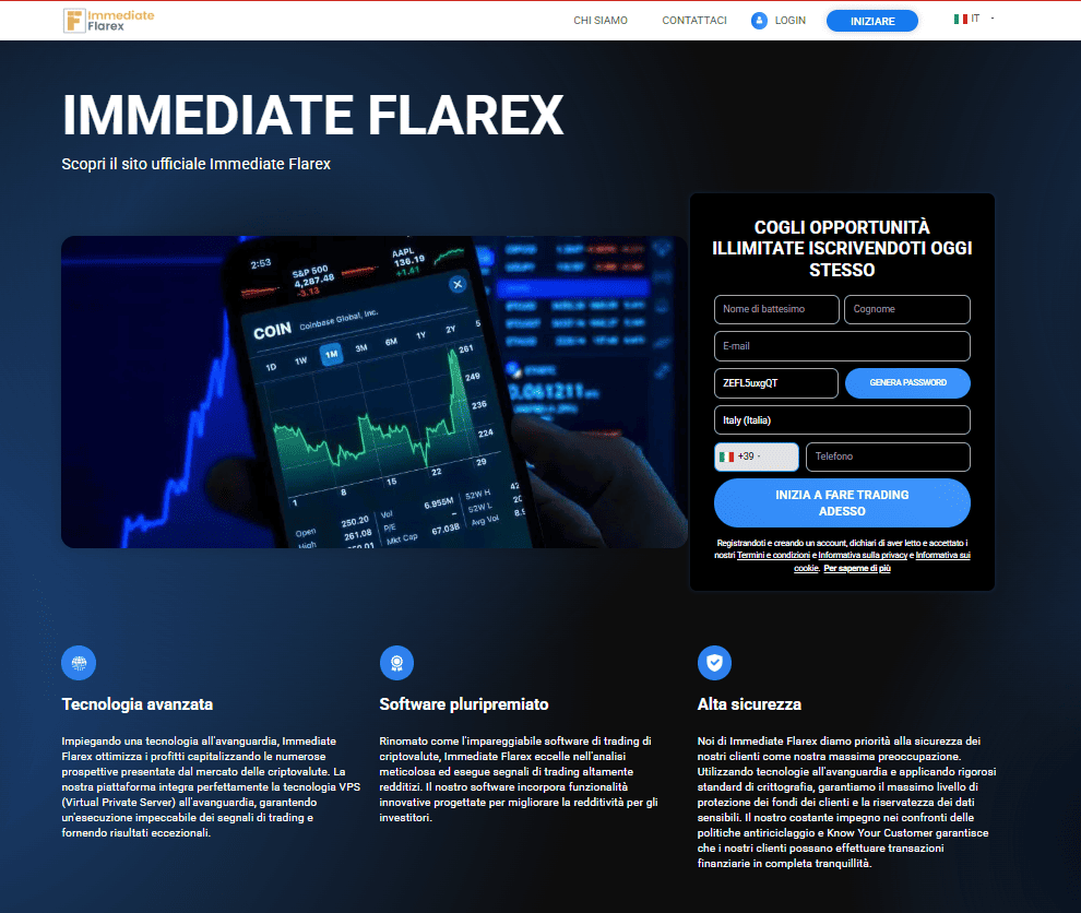 immediate flarex iscrizione