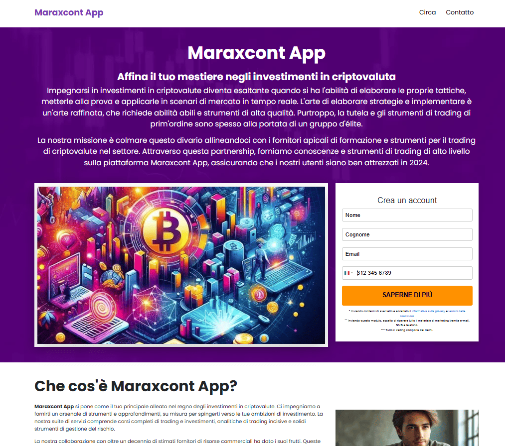 maraxcont app iscrizione