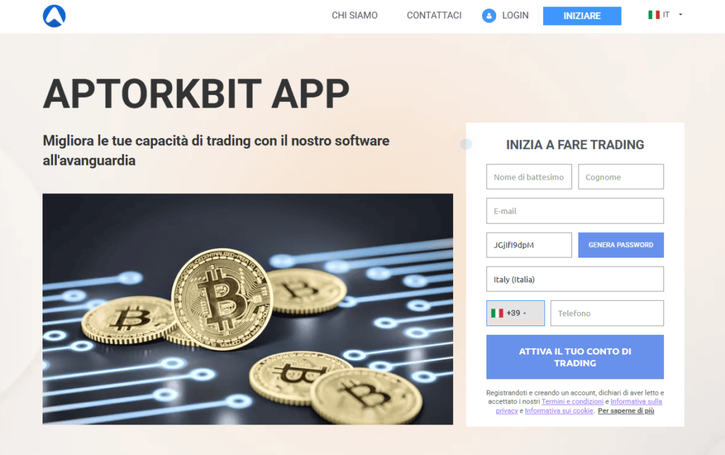 aptorkbit app iscrizione