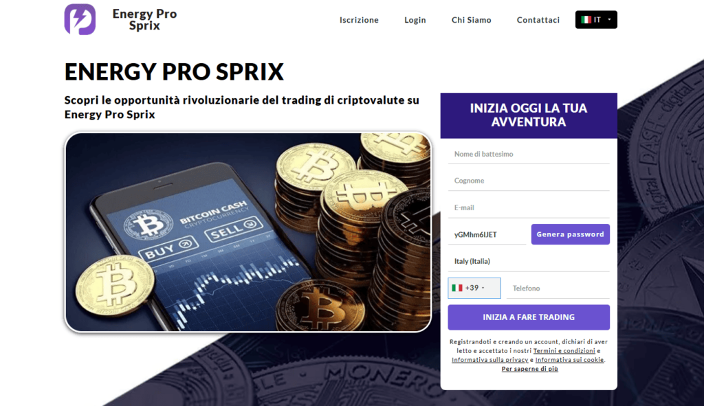 energy sprix iscrizione