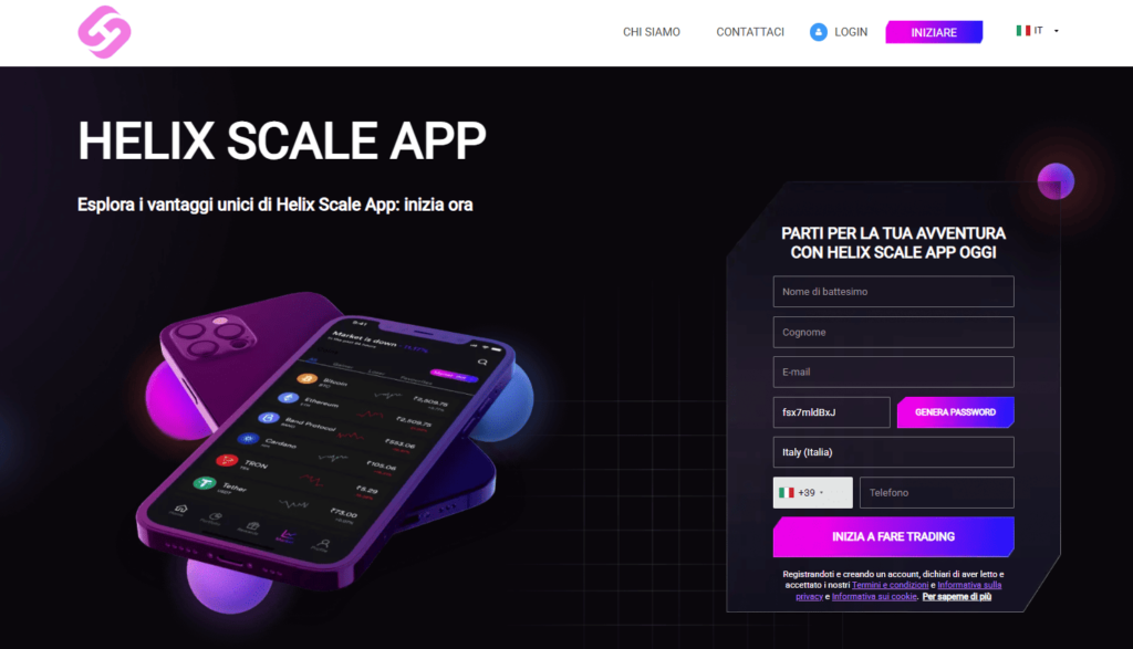 helix scale app iscrizione