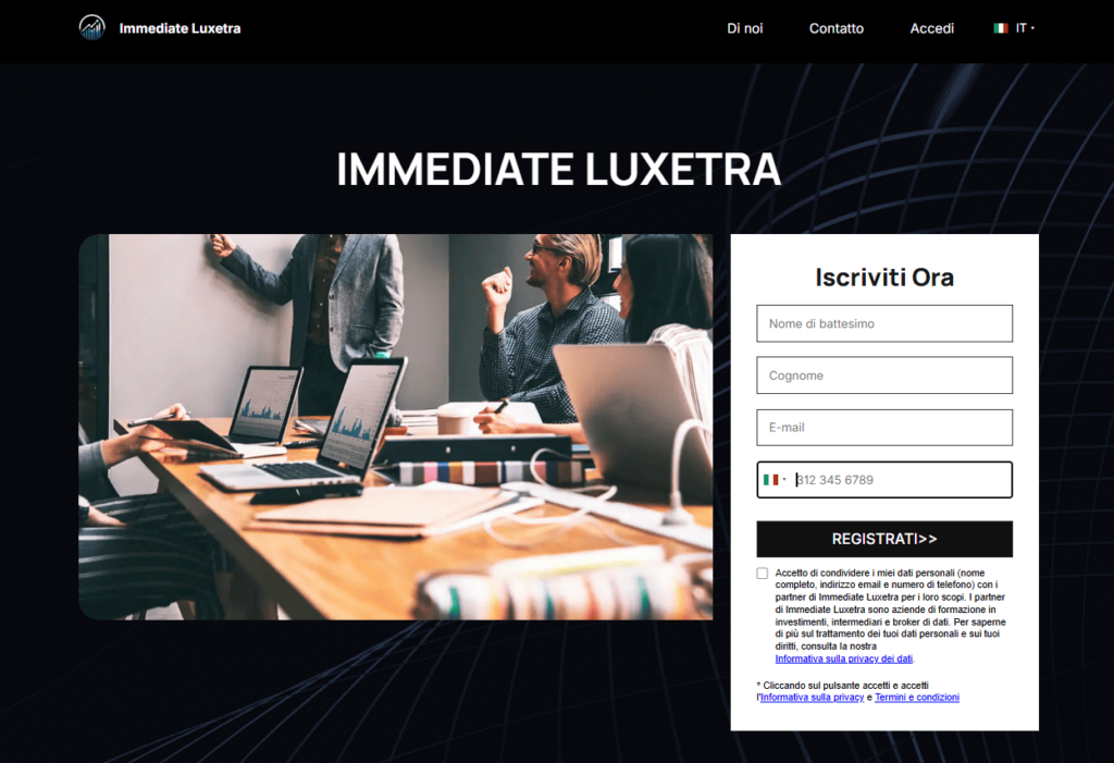 immediate luxetra iscrizione