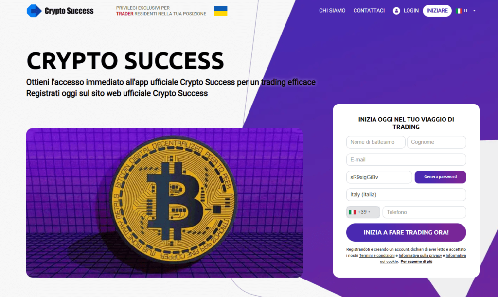 crypto success iscrizione