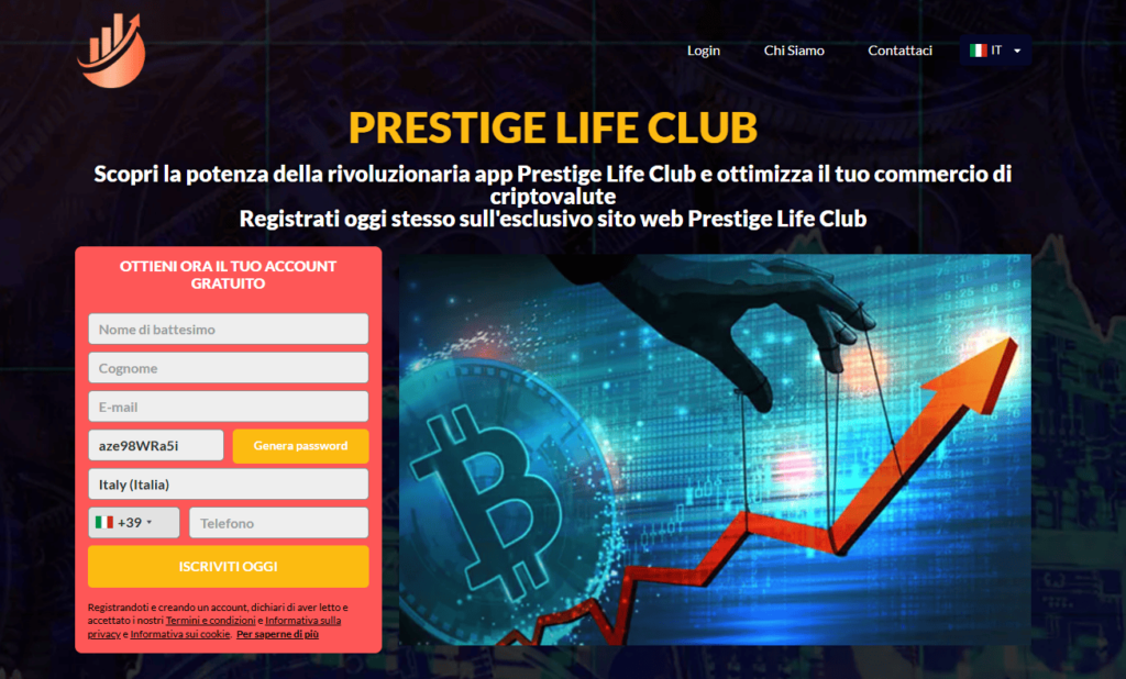 prestige life club iscrizione