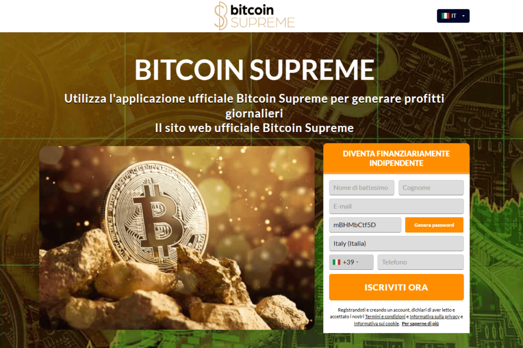 bitcoin supreme iscrizione