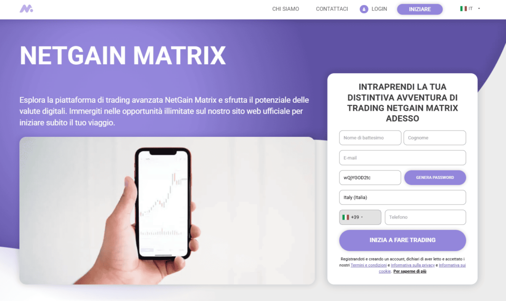 netgain matrix iscrizione