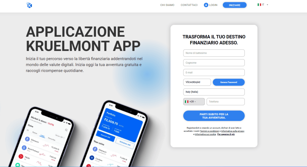 kruelmont app iscrizione