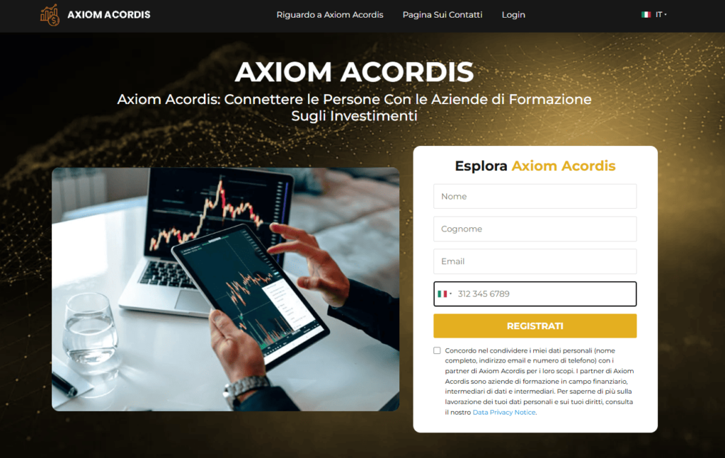 axiom acordis iscrizione