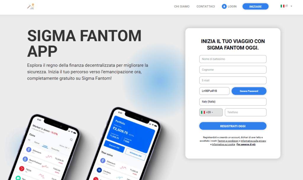 sigma fantom iscrizione
