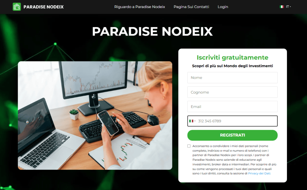 paradise nodeix iscrizione
