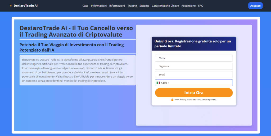 dexiarotrade ai iscrizione