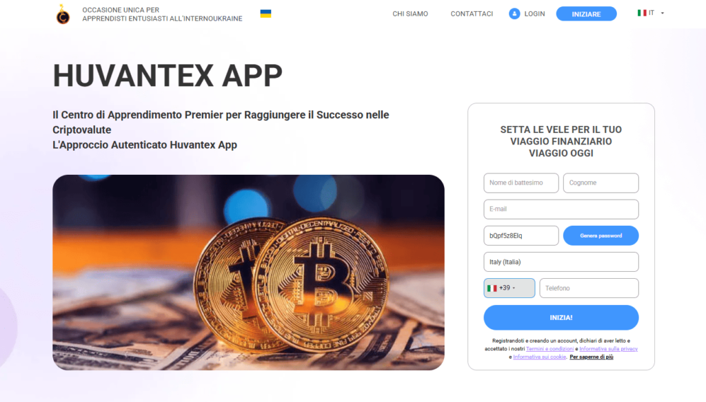 huvantex app iscrizione