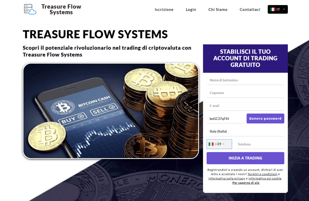 treasure flow systems iscrizione