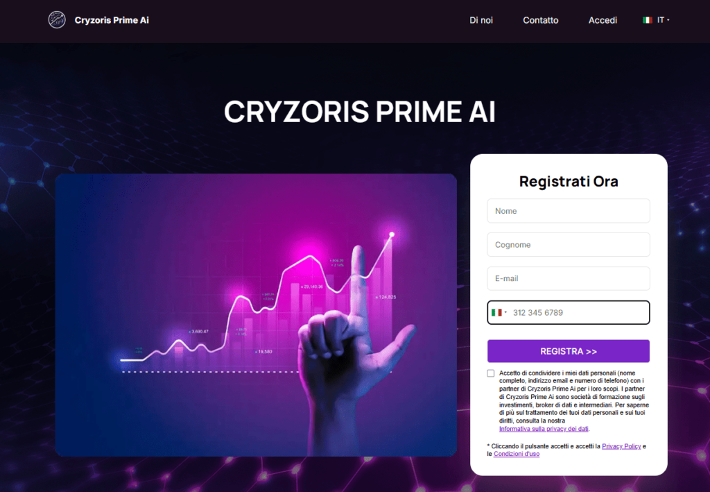 cryzoris prime ai iscrizione