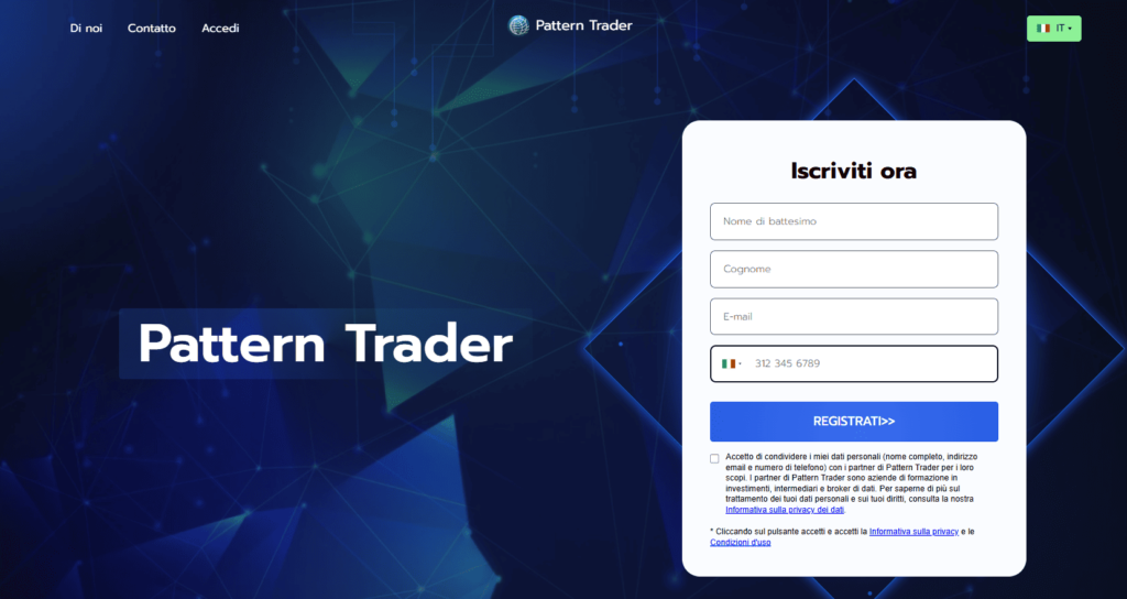 pattern trader iscrizione