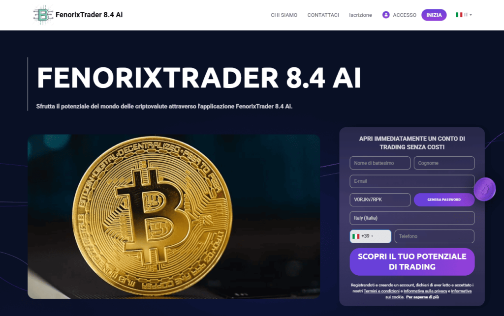 fenorixtrader 8.4 ai iscrizione