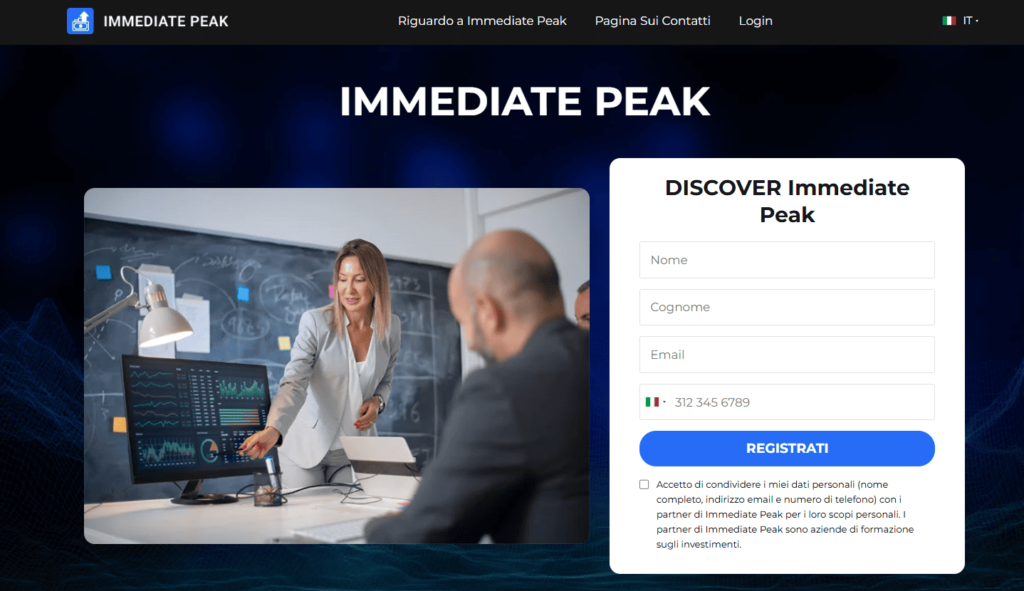 immediate peak iscrizione