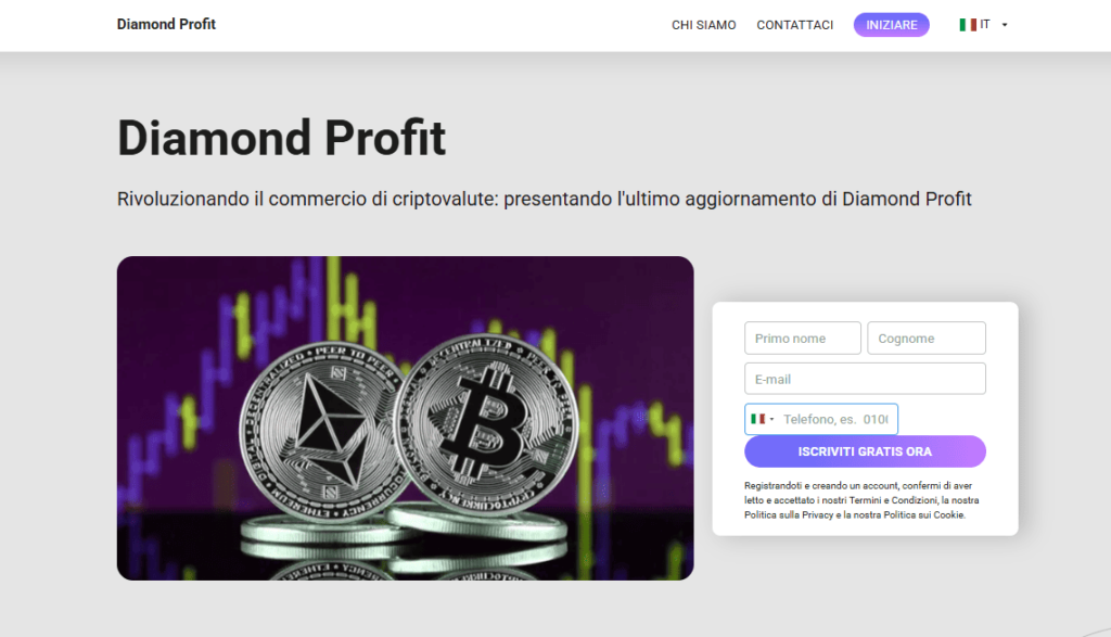 diamond profit iscrizione