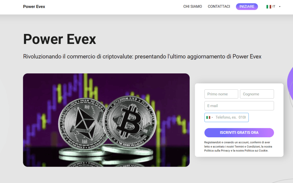 power evex iscrizione