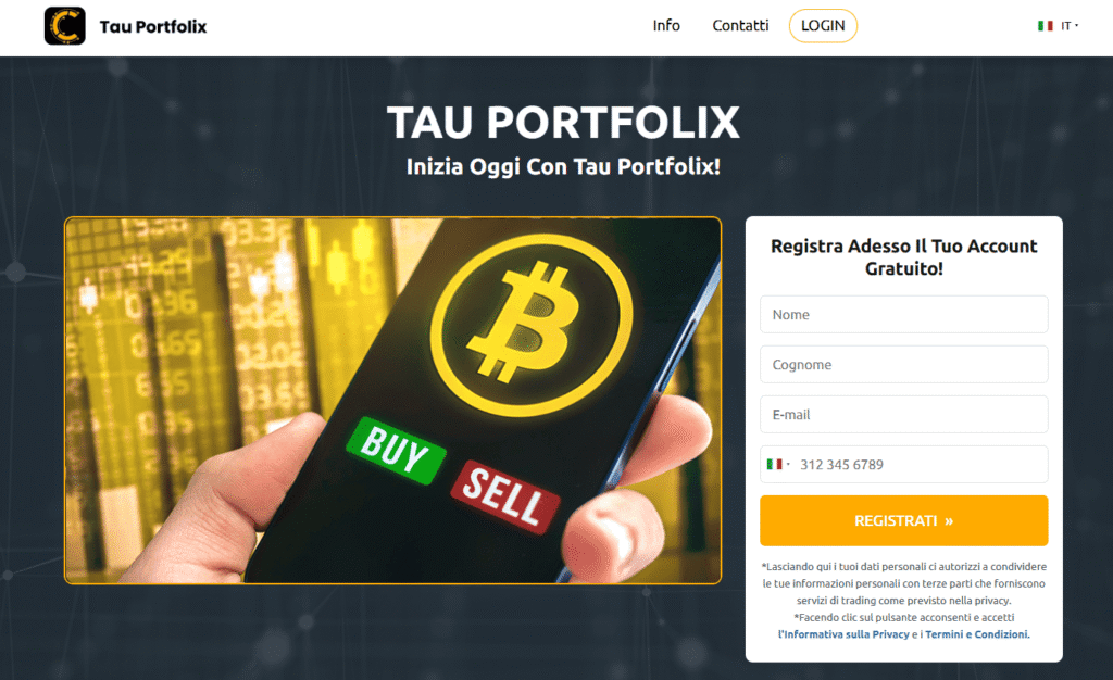tau portfolix iscrizione