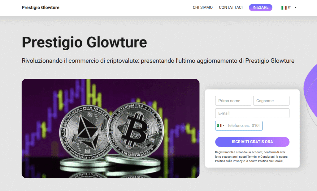 prestigio glowture iscrizione