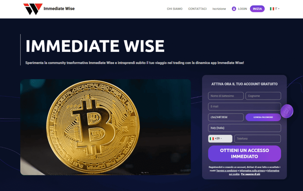 immediate wise iscrizione