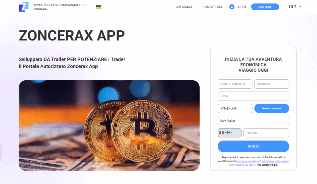 zoncerax app iscrizione