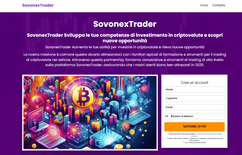 sovonextrader iscrizione