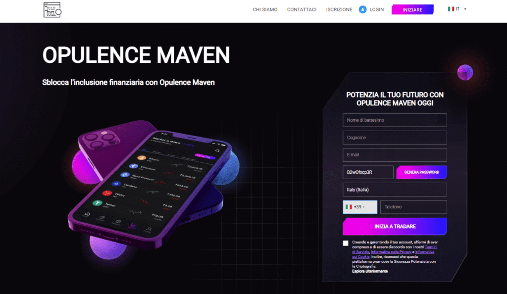 opulence maven iscrizione