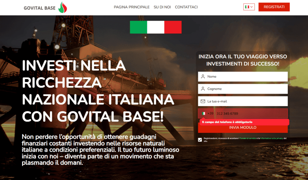 govital base iscrizione