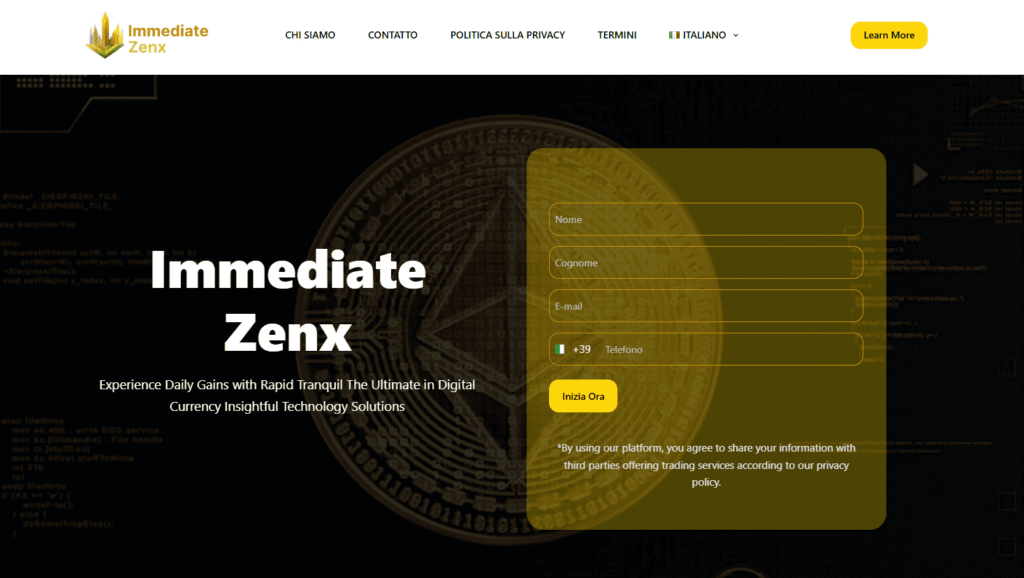 immediate zenx iscrizione