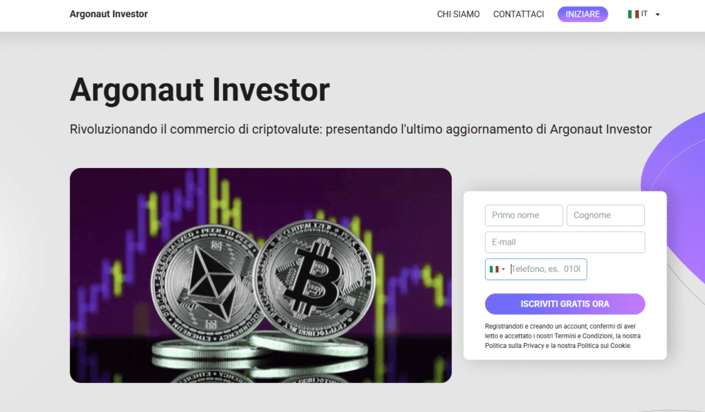 argonaut investor iscrizione