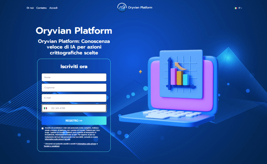 oryvian platform iscrizione